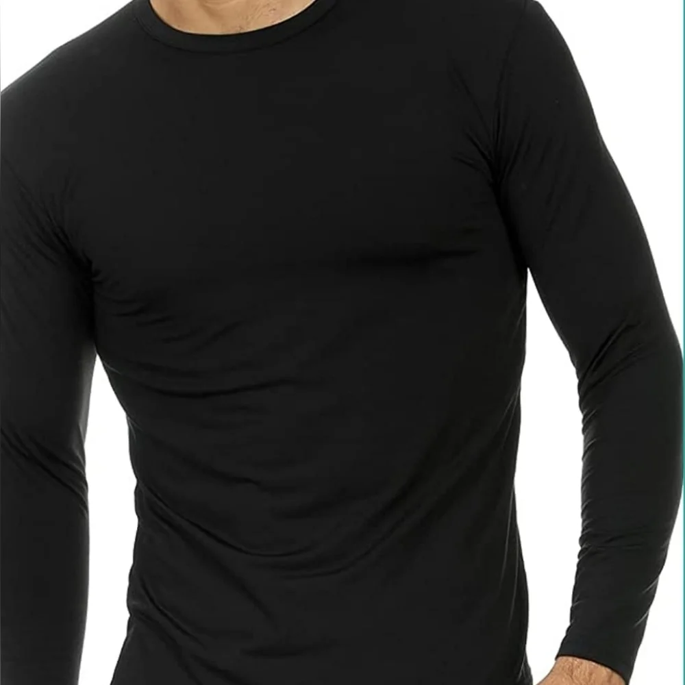 THERMAJOHNS NWOT Men's stretchy Thermal set, XL black, top and bottoms - Picture 3 of 3